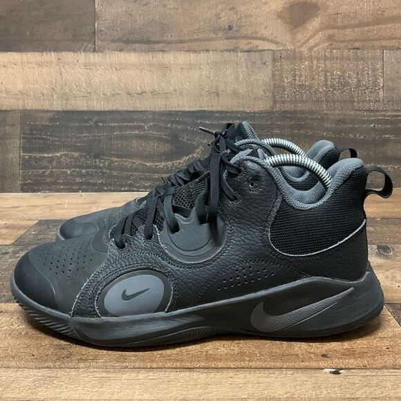 Nike Fly by Mid 2 Men's Size 7.5 Black Basketball Shoes CU3501-004